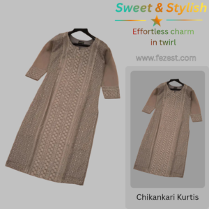 chikankari kurtis for women and girls