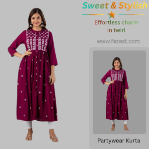 Womens Rayon kurta, partywear kurta