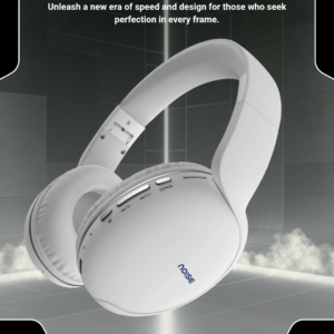 Noise TWO with 50 Hours Playtime, Low latency (up to 41ms), and Dual pairing Wireless Bluetooth Headset (Calm White, On the Ear)