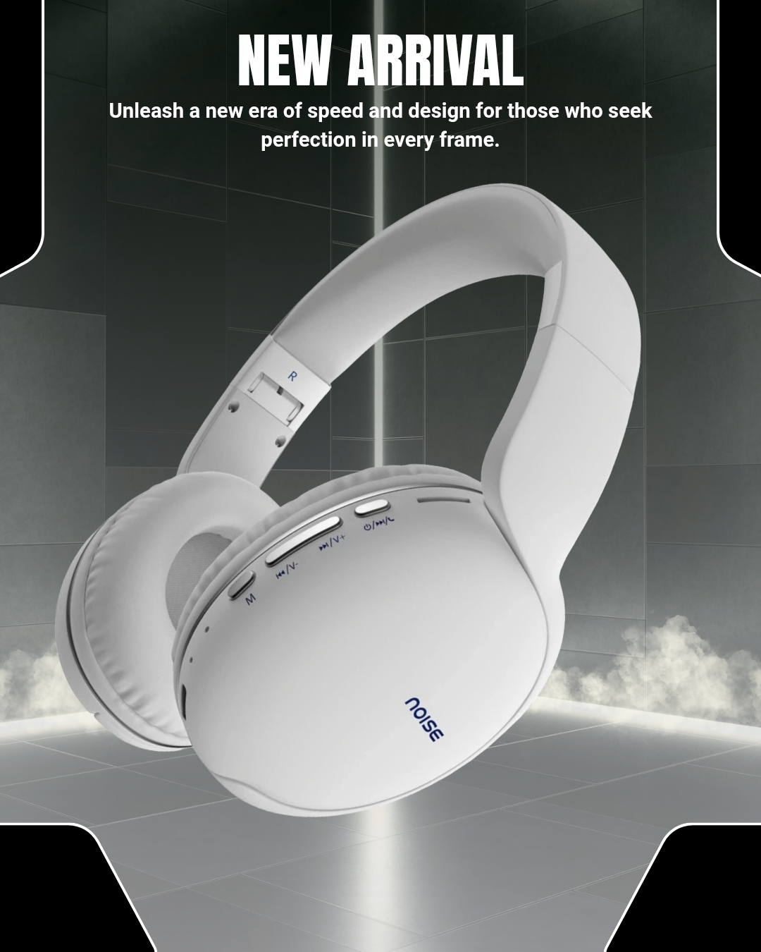 Noise TWO with 50 Hours Playtime, Low latency (up to 41ms), and Dual pairing Wireless Bluetooth Headset (Calm White, On the Ear)