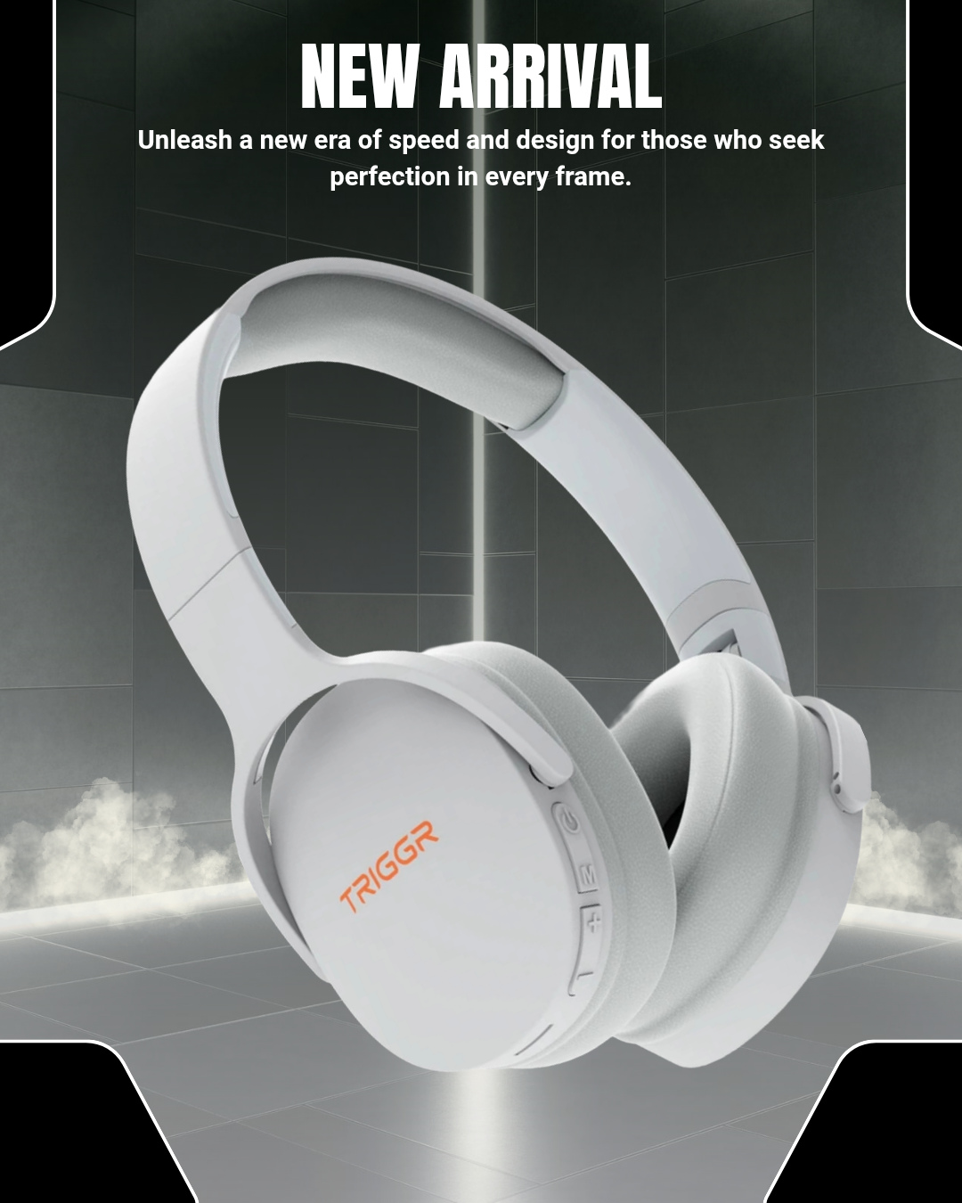 TRIGGR Trinity 2 with Dual Pairing, ENC, Fast Charge, 50H Battery, Rubber Finish, v5.3 Bluetooth Headset (Shark Grey, On the Ear)