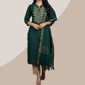 cotton kurti pant with dupatta for women