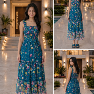 Women Fit and Flare Multicolor Dress