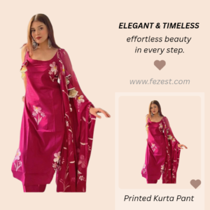 Shivayam The World Of Fashion Printed Kurta, Trouser/Pant & Dupatta Set