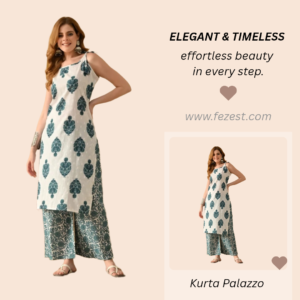TheKurtiPoint Printed Kurta, Palazzo & Dupatta Set